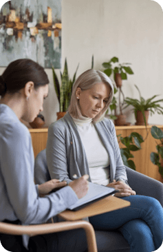 Therapy Session with client and therapist